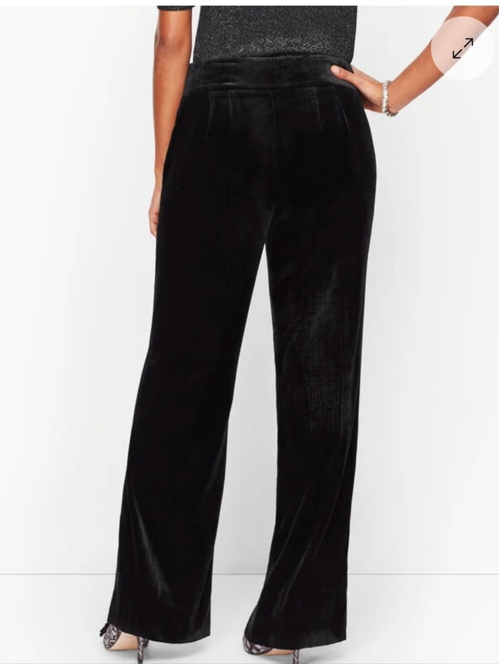 Talbots Velvet Pants In Black - Picture 2 of 10